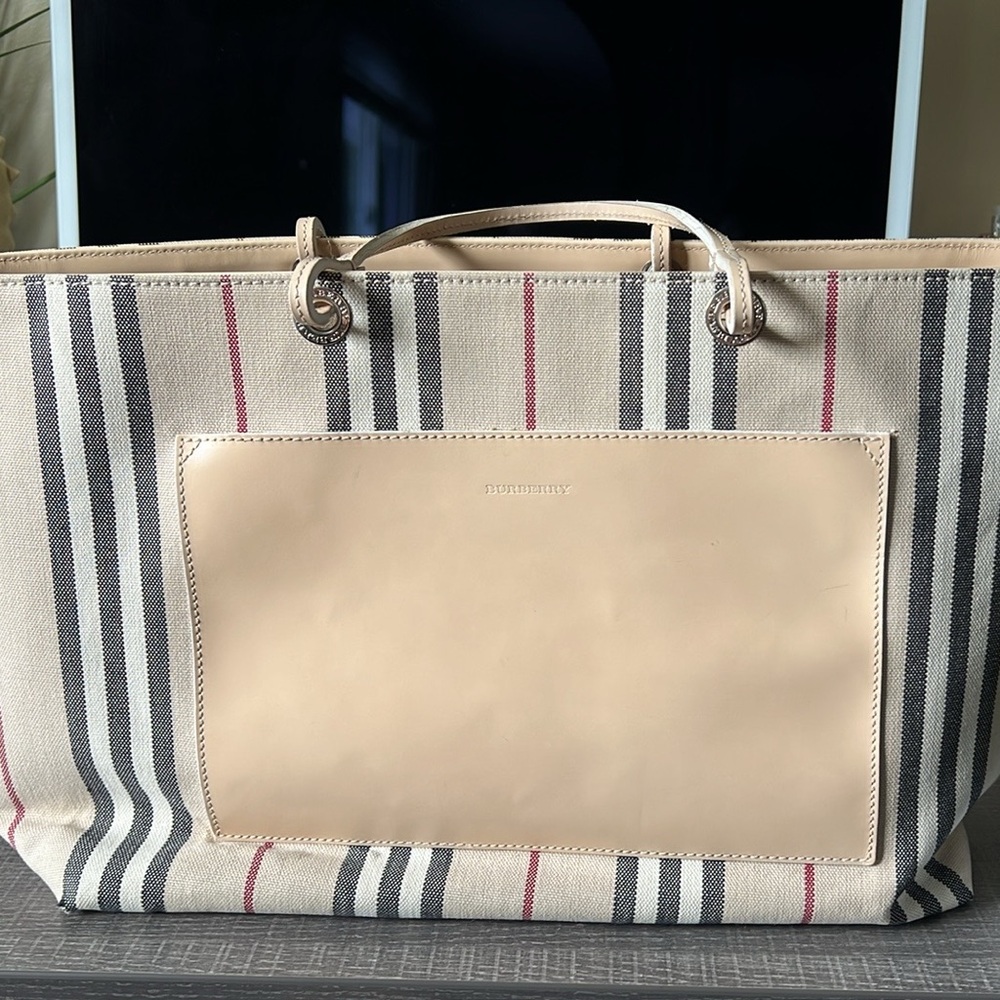 Burberry Nova Check Canvas Tote